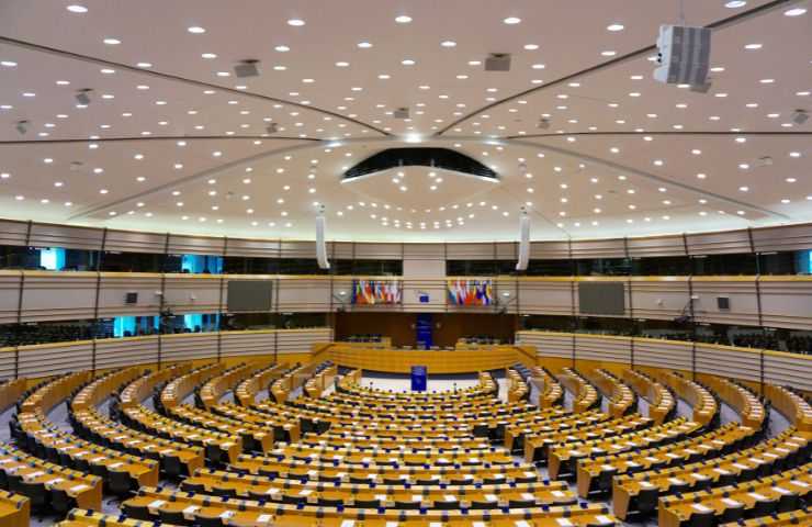 La sala del Parlamento europeo di Bruxelles